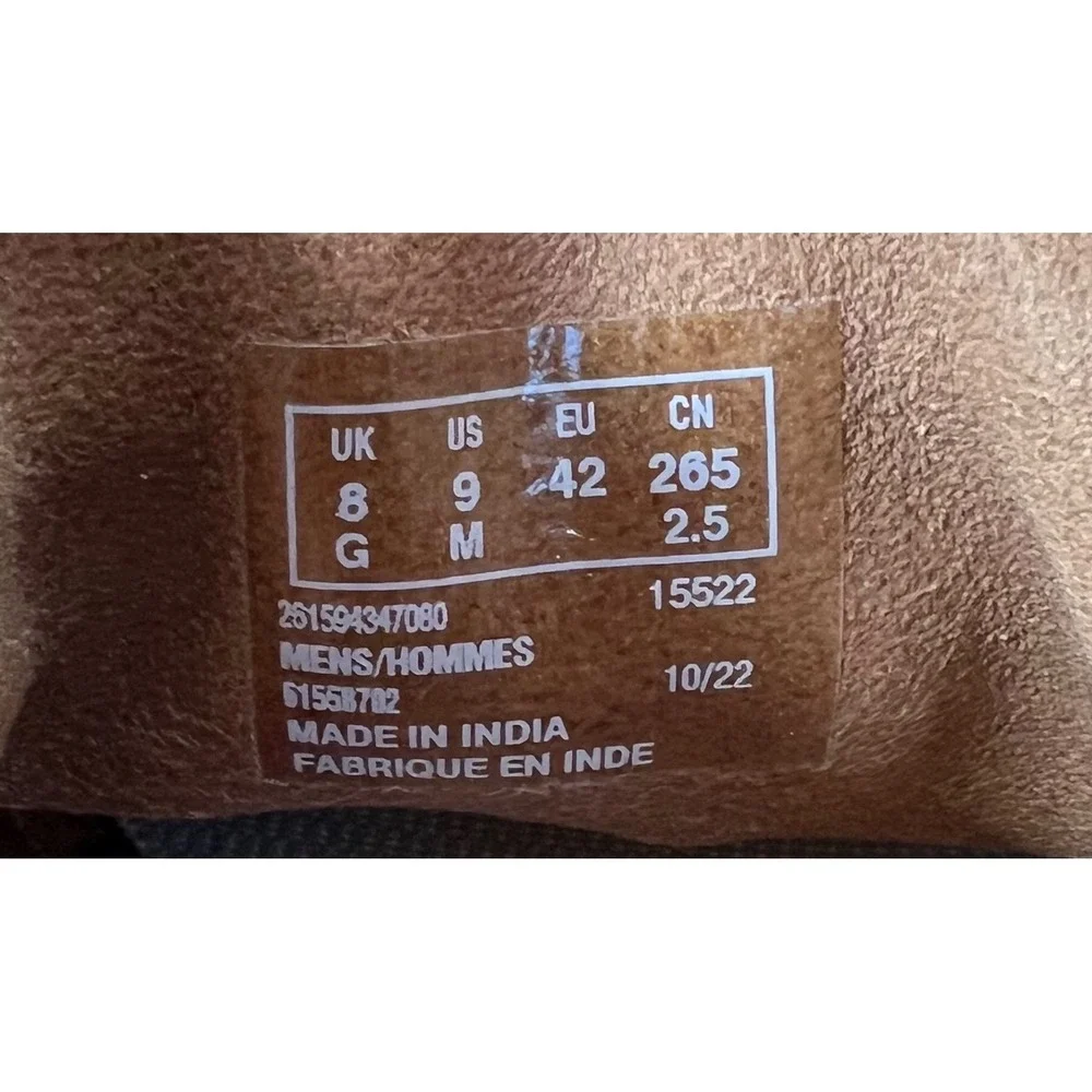 Clarks Shacre Boots Mens 9 Tan Dark Sand Suede Crepe Sole Chukka